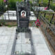 Красивый памятник с гравированной березой и листьями